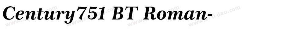 Century751 BT Roman字体转换